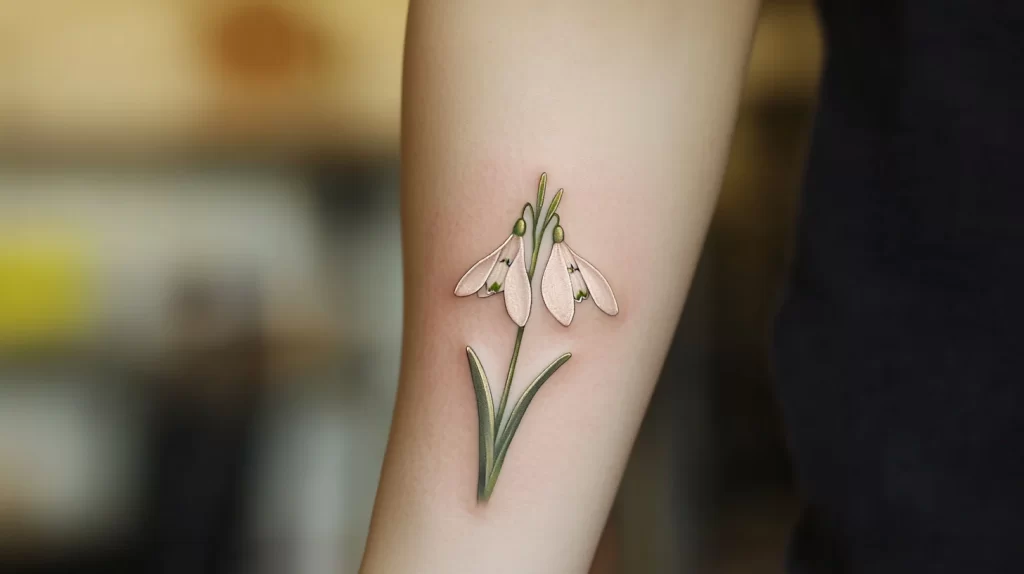 tatouage perce-neige