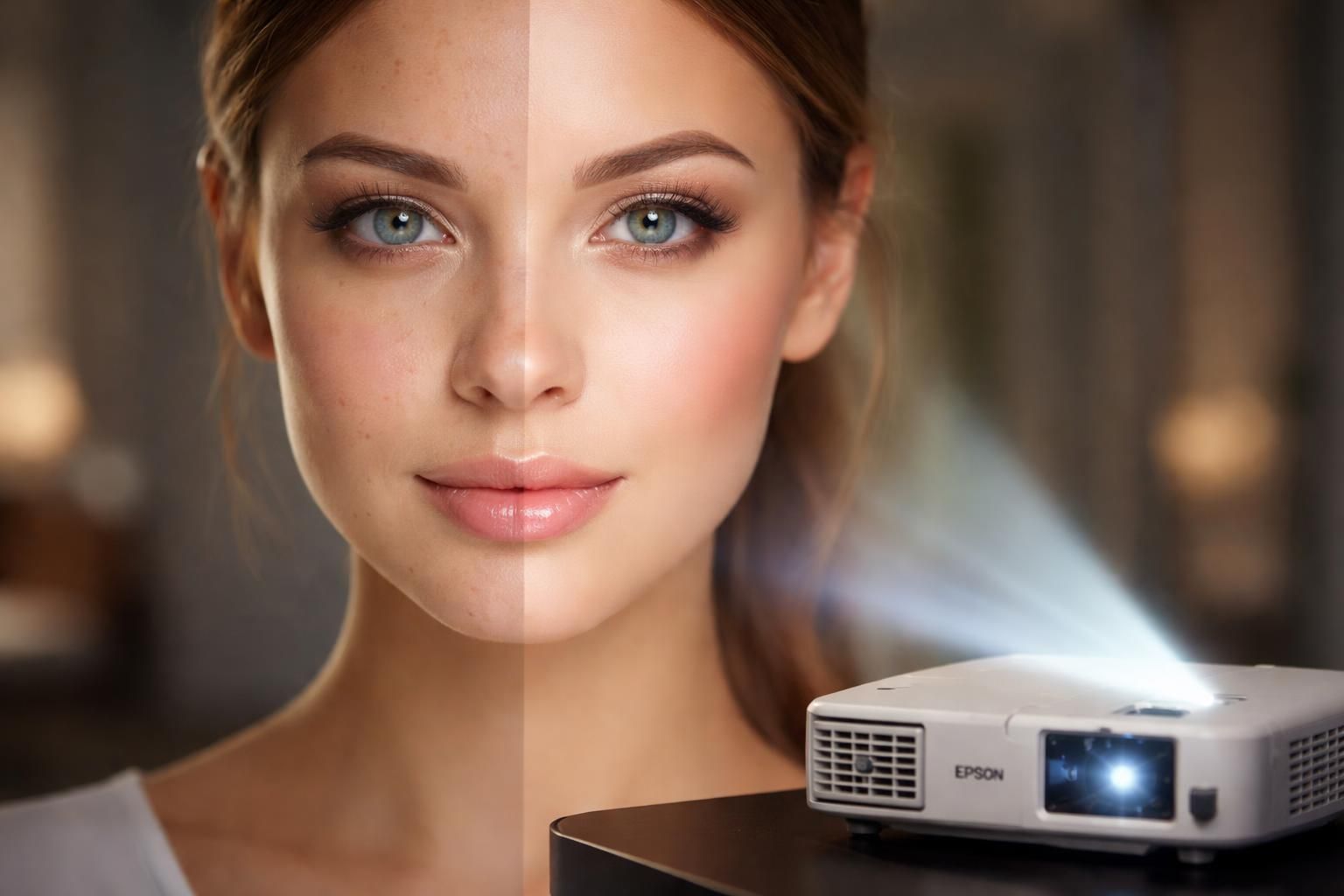 découvrez comment le vidéoprojecteur epson transforme les avant/après beauté en mettant en lumière chaque détail pour un rendu visuel exceptionnel.