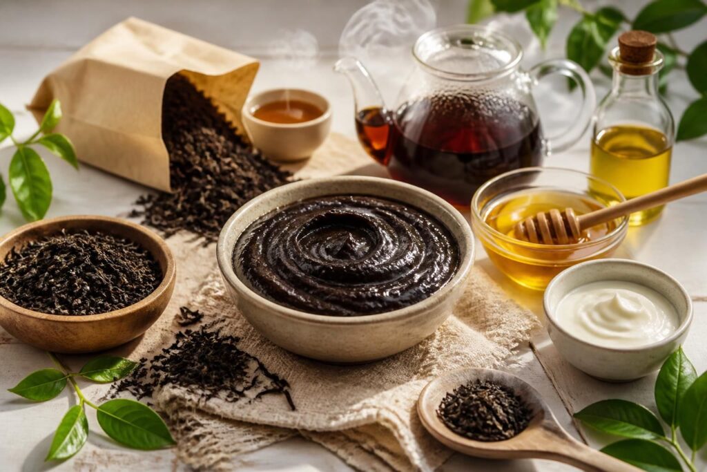 découvrez nos recettes naturelles de masques capillaires à base de thé noir pour renforcer, nourrir et sublimer vos cheveux.